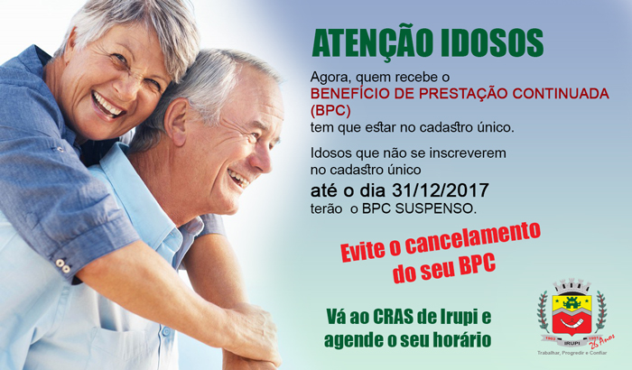 Beneficiários do Benefício de Prestação Continuada (BPC) devem se cadastrar no Cadastro Único