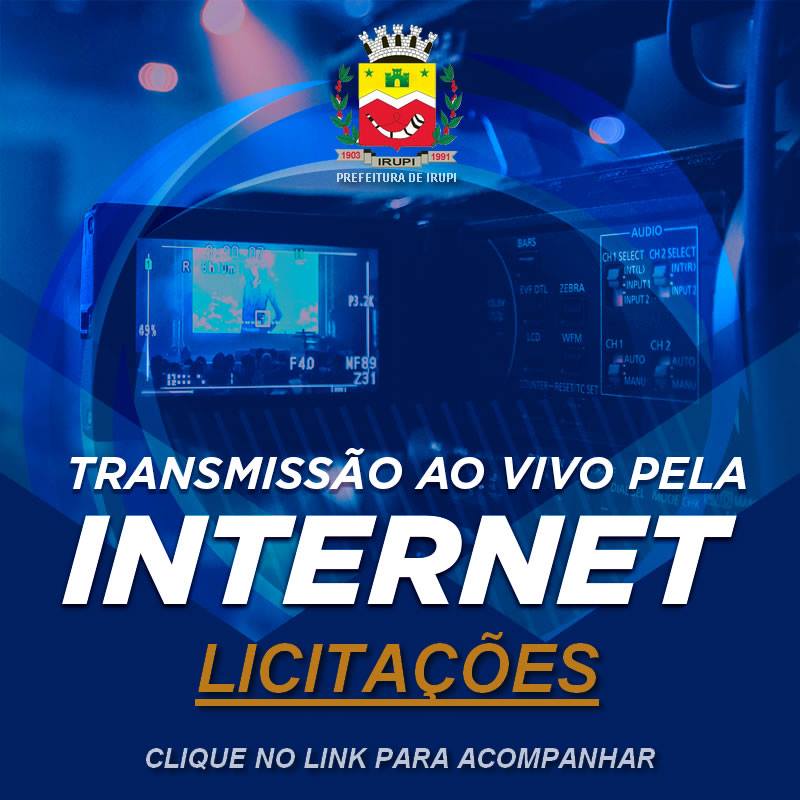 Transmissão ao vivo de Licitações