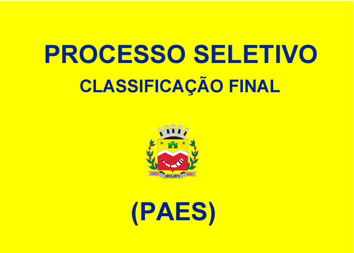 Classificação Final PAES