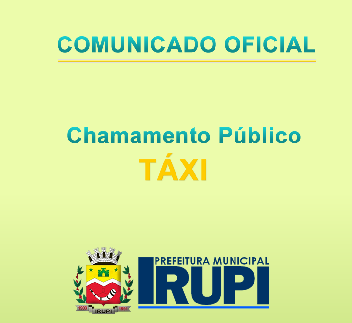 CHAMAMENTO PÚBLICO (TÁXI)