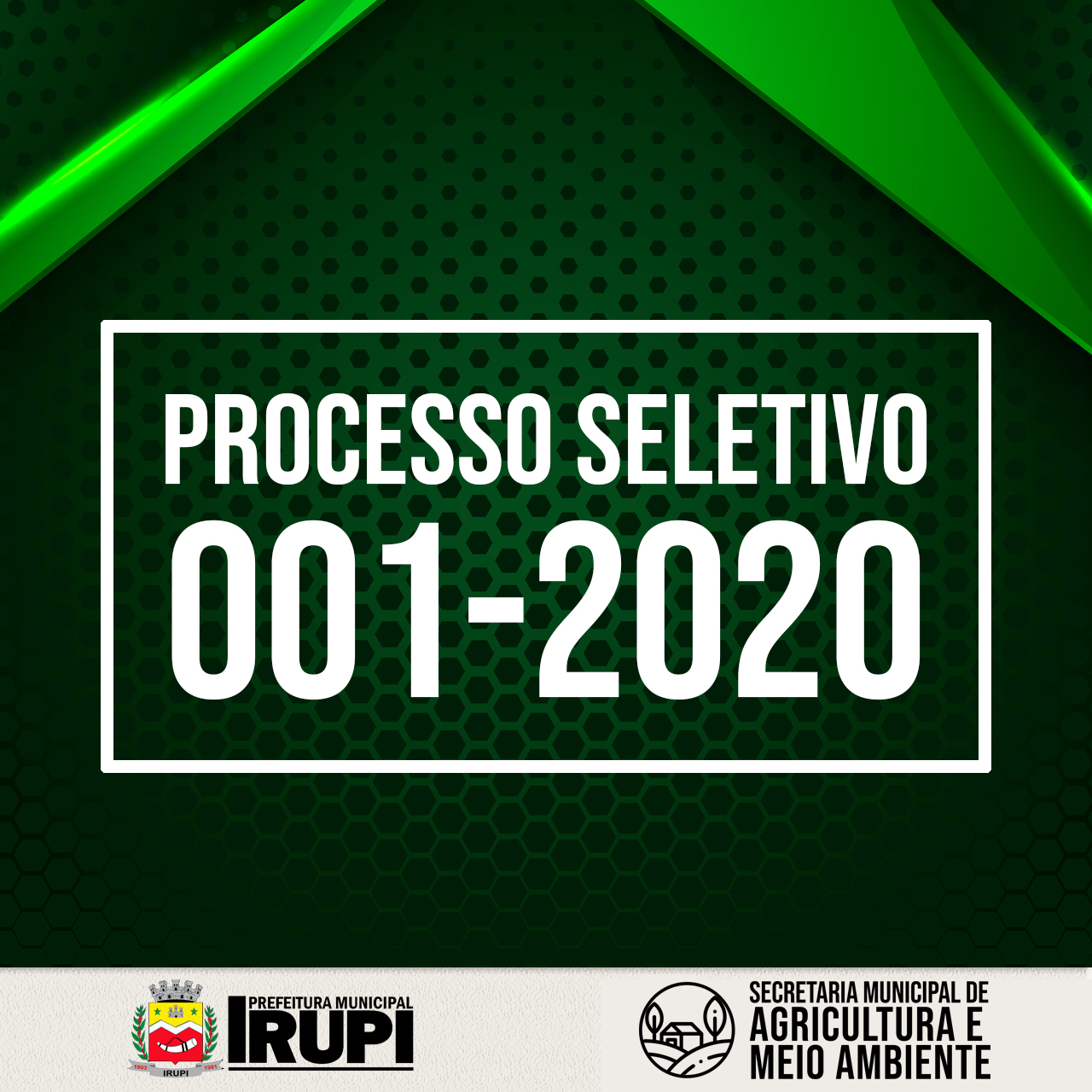 EDITAL DE PROCESSO SELETIVO PÚBLICO SIMPLIFICADO MEIO AMBIENTE Nº 001/2020