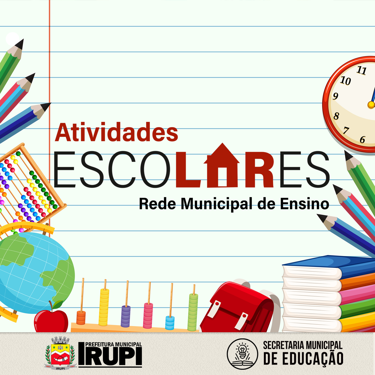 Secretaria de Educação disponibiliza atividades para os alunos da Rede Municipal