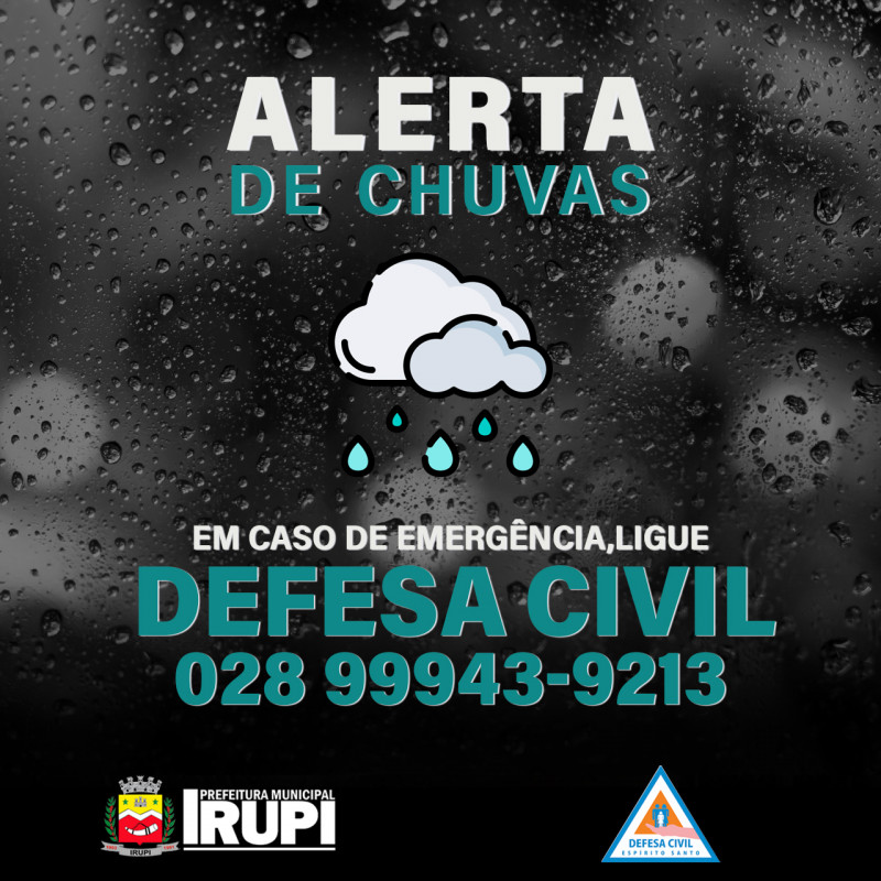 Atenção para o Alerta de Chuvas