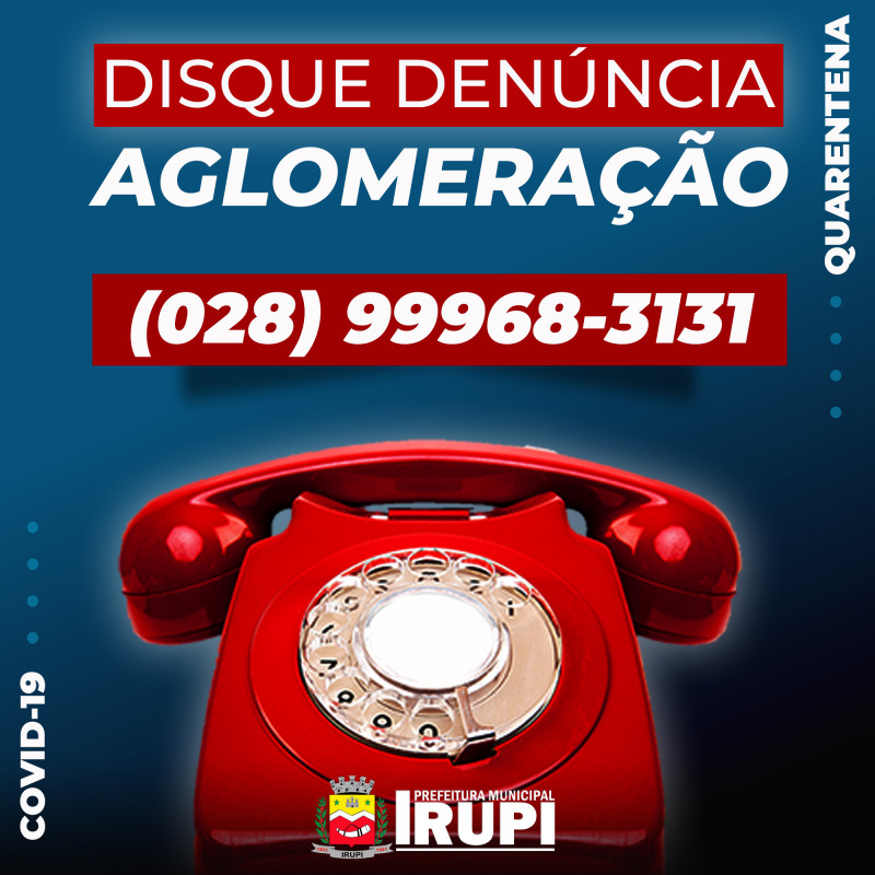 Novo número do Disque Aglomeração