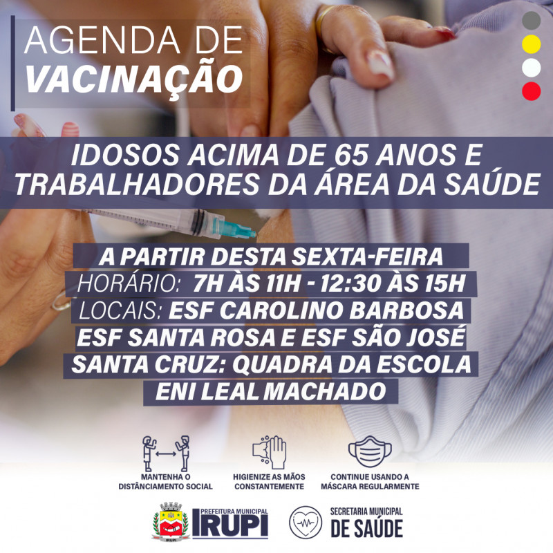 Agenda de Vacinação - Idosos de 65 anos