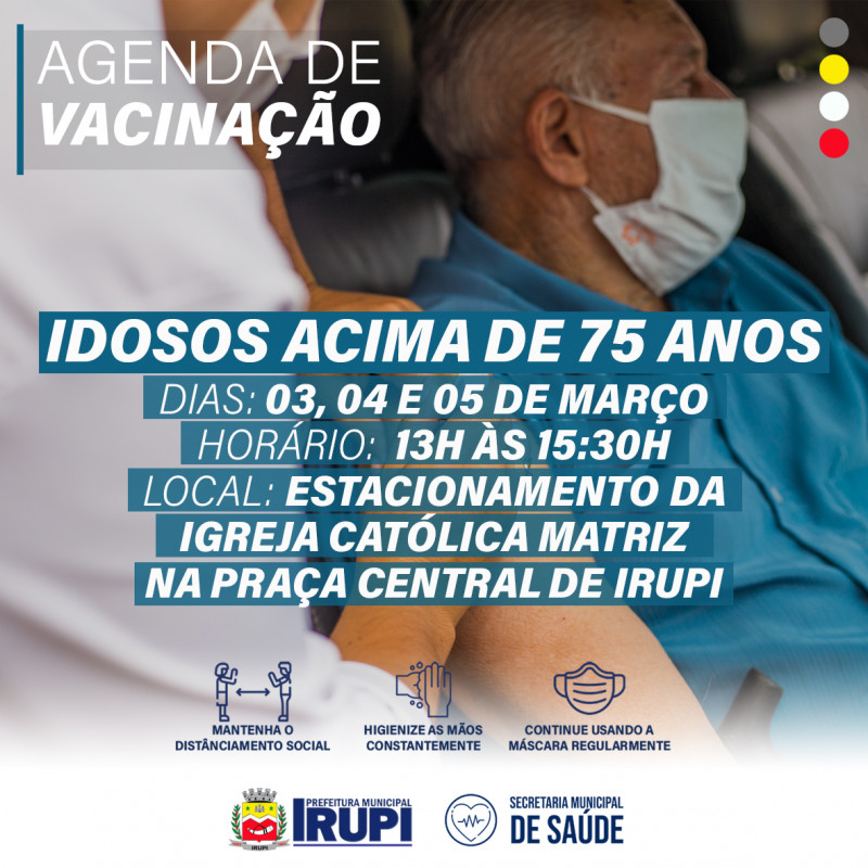 Agenda de Vacinação - Idosos com 75 anos ou mais