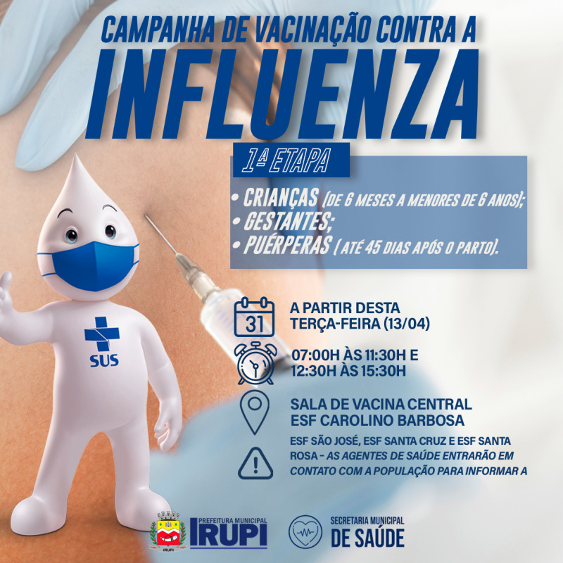 Campanha de Vacinação contra a Gripe (Influenza)