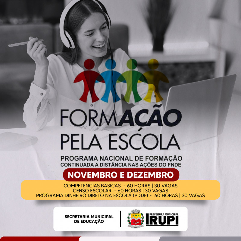 Formação pela Escola -  Novembro e Dezembro