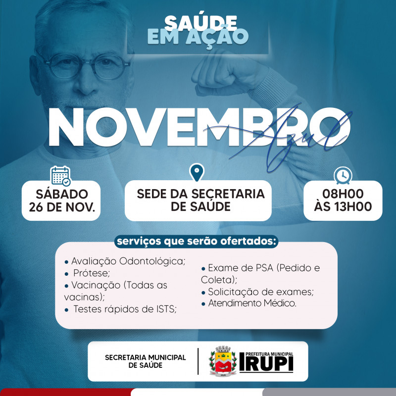 SAÚDE EM AÇÃO – NOVEMBRO AZUL