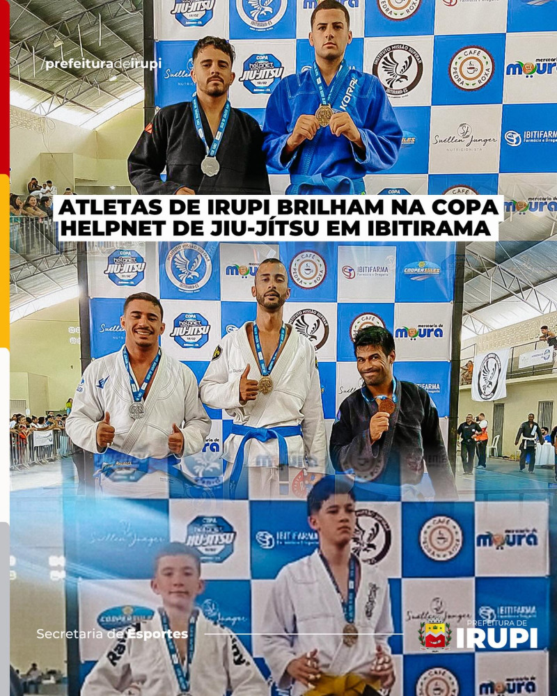 Atletas de Irupi brilham na Copa Helpnet de Jiu-Jitsu em Ibitirama