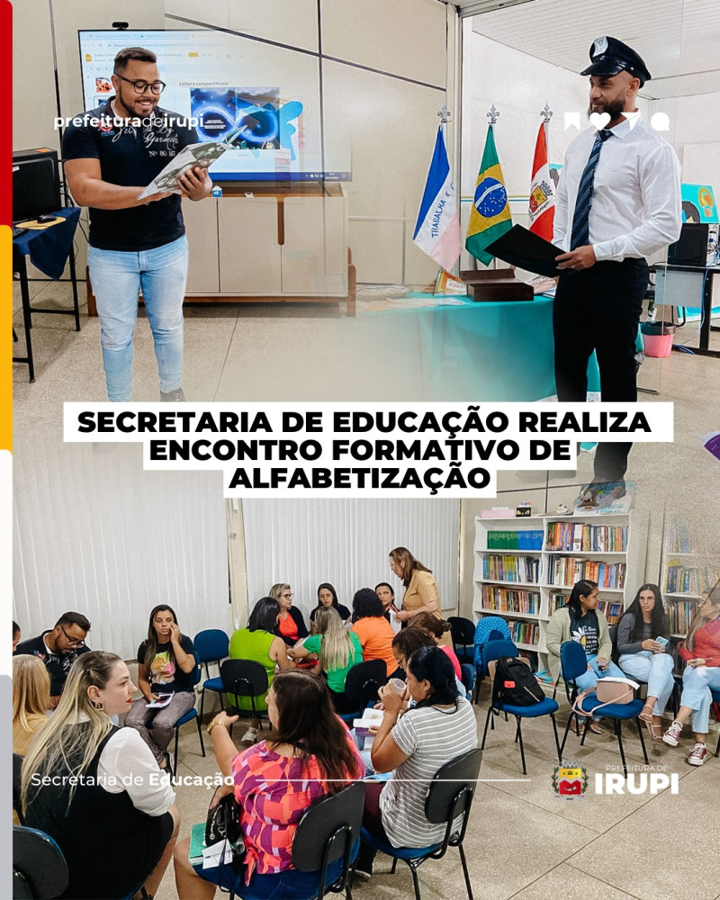 Secretaria de Educação realiza encontro formativo de alfabetização