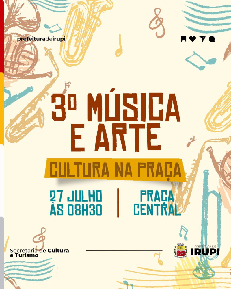 3º MÚSICA E ARTE - Cultura na Praça