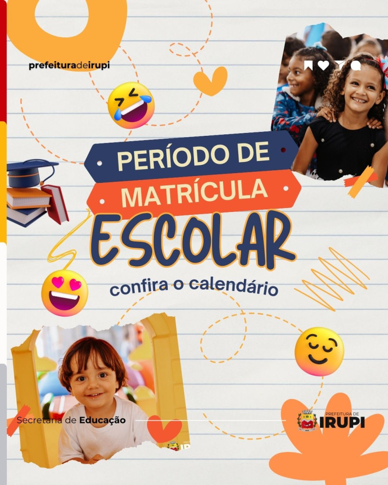 Período de Matricula Escolar: confira o calendário