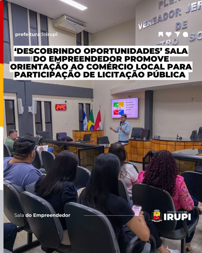 Descobrindo Oportunidades: Sala do Empreendedor promove orientação ao comércio local para participação de licitação pública