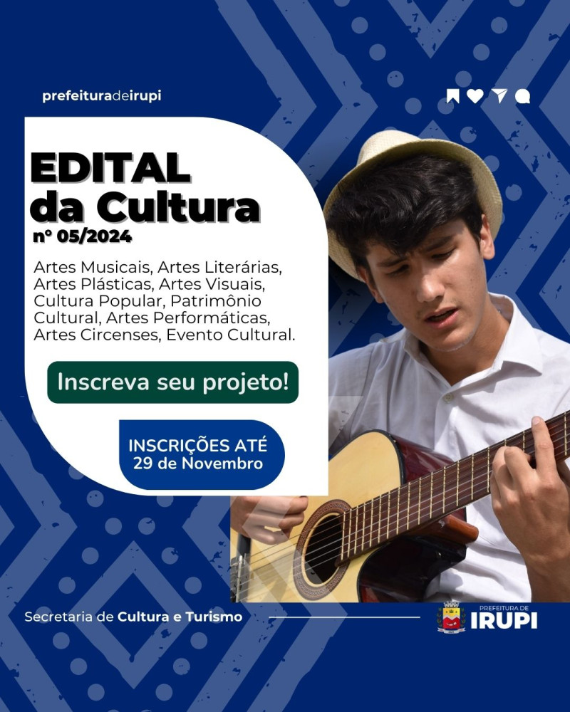 Participe do Edital da Cultura - Artes Integradas