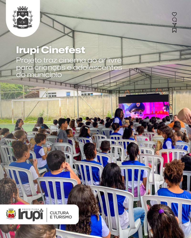 Irupi Cinfest: Projeto traz cinema ao ar livre para crianças e adolescentes do município