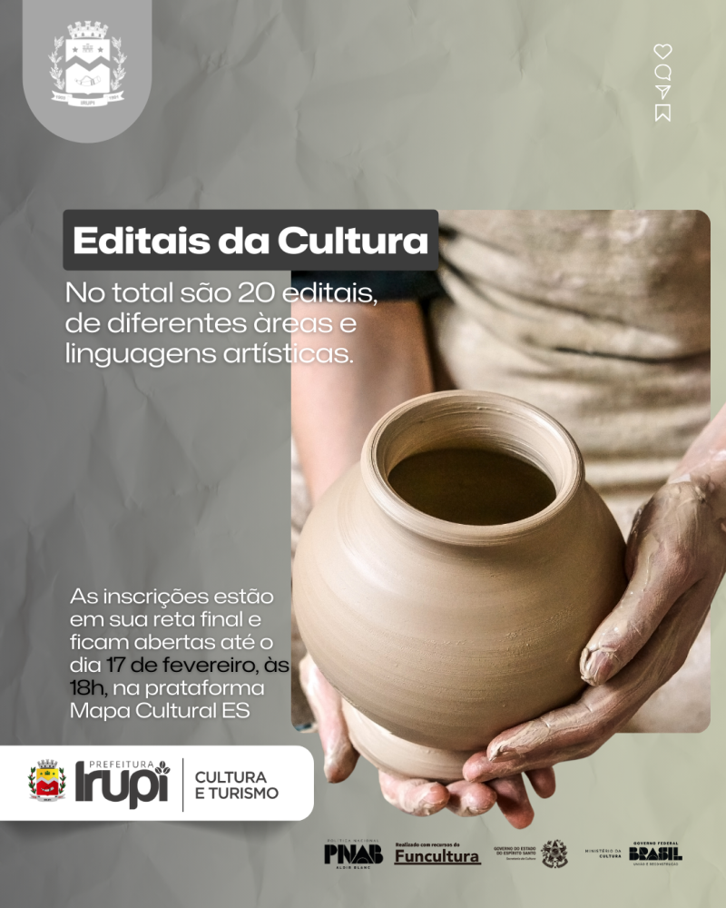 Editais da Cultura 2024 estão abertos!